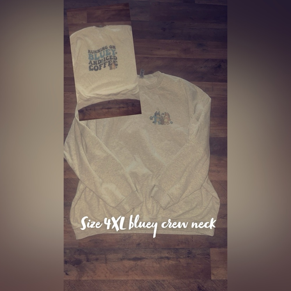 Cute 4XL bluey crew neck